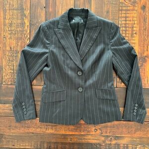 Ann Taylor black pinstripe blazer.